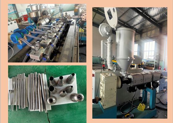 el PVC 40r/Min acanaló la línea 18.5kw de la protuberancia del tubo