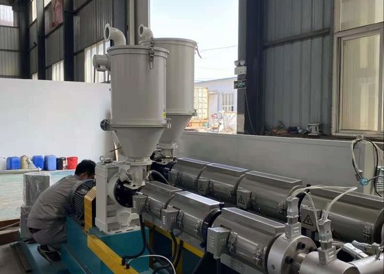 cadena de producción plástica del tubo del HDPE PE de 200m m eficacia alta