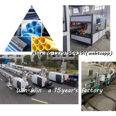 Línea de extrusión de tubería de PVC eléctrica de agua UPVC de plástico automática Control PLC