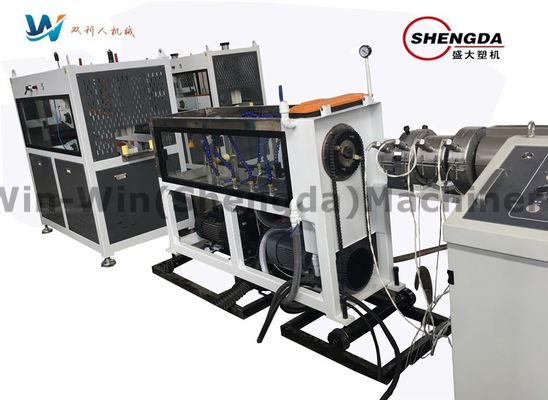 Línea acanalada máquina plástica de la protuberancia del tubo del espiral del carbono del PE del extrusor del tubo