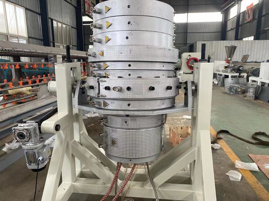 160-500m m 3 capas del PE del tubo plástico del agua que hace la línea de la protuberancia del tubo del HDPE de la máquina
