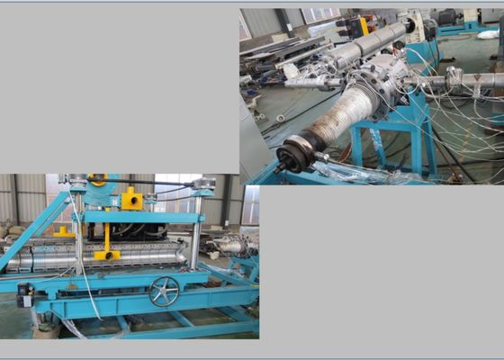 Cadena de producción plástica acanalada de un sólo recinto del tubo 35kgh