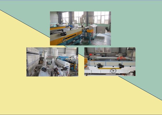 protuberancia acanalada del tubo del HDPE de 50m m que hace la línea de la máquina