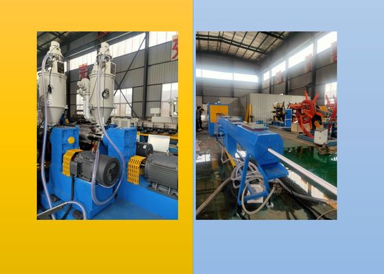 línea acanalada de la protuberancia del tubo del HDPE profundo del tornillo del PLC 250kgh