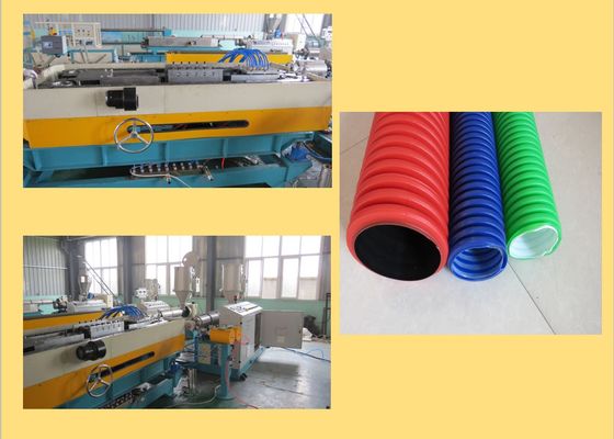 El PVC doble 750kg/H de la pared acanaló el extrusor del tubo de las aguas residuales