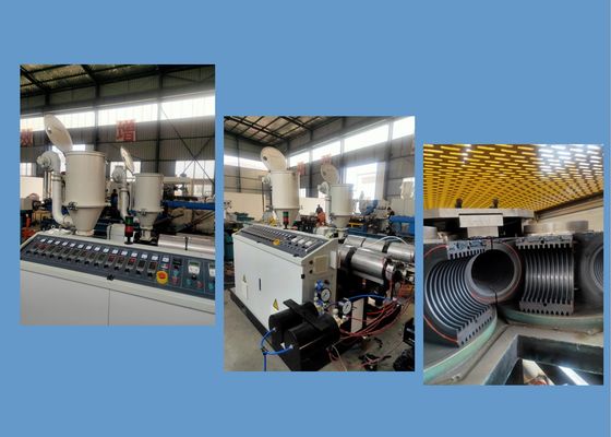 100kw integral 12m/Min Corrugated Drain Pipe Extruder