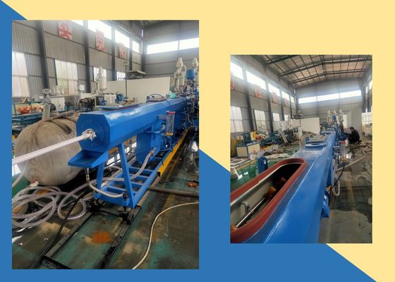 3 capas de 12m/Min 8KN del HDPE del tubo de línea solo tornillo de la protuberancia