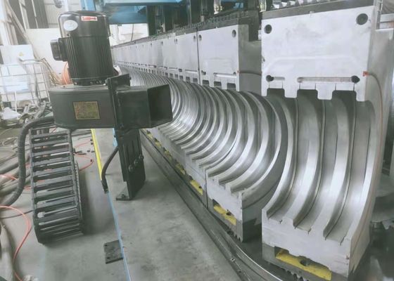 Línea acanalada plástica 30KW de la protuberancia del tubo del PA del PVC EVA de los PP PE