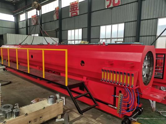 cadena de producción plástica del tubo de la máquina de extrusión del tubo de gas de 200-500m m PE PE
