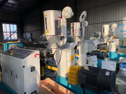 cadena de producción plástica del tubo de la fibra de carbono de 40-100m m PE que hace la máquina